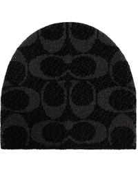 COACH - Logo-patterned beanie - Lyst