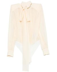 Elisabetta Franchi - Butter Silk Bodyshirt - Lyst
