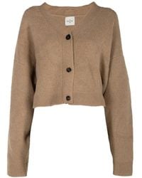 LeKasha - Derios Ribbed-Knit V-Neck Cardigan - Lyst