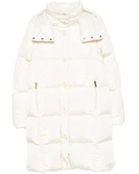 Moncler - Gewatteerde Jas Met Enkele Rij Knopen En Capuchon - Lyst