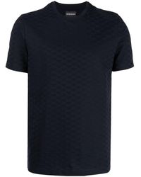 Emporio Armani - T-Shirt mit Monogramm-Print - Lyst