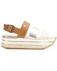 Hogan - Panelled Platform Sandals - Lyst