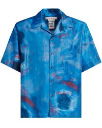 Marni - ペイントプリント シルクシャツ - Lyst