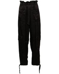 Ganni - Black Relaxed Fit Trousers - Lyst