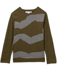 Comme des Garçons - Pattern Knitted Crew Neck Sweater - Lyst