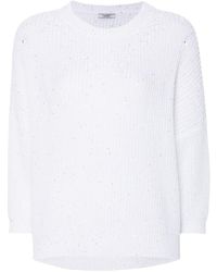Peserico - Sequin-embellished Knitted Jumper - Lyst