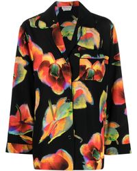 Alexander McQueen - Floral-print Silk Shirt - Lyst