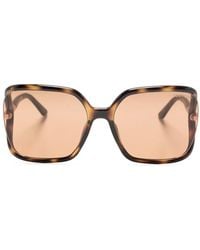 Tom Ford - Tortoiseshell Oversize-Frame Sunglasses - Lyst