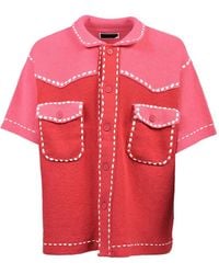 Phingerin - Whipstitch-Trim Knitted Shirt - Lyst