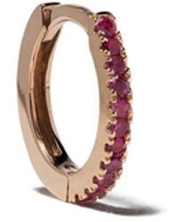 We by WHITEbIRD - 18Kt Rose Ruby Margot Medium Single Hoop Earring - Lyst