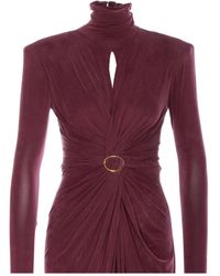 Elisabetta Franchi - ハイネック ギャザードレス - Lyst