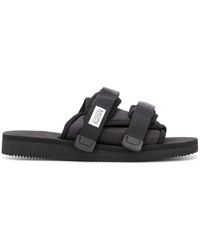 Suicoke Claquettes à logo - Noir