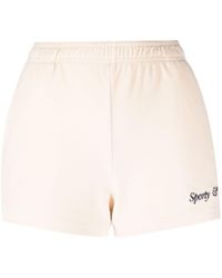 Sporty & Rich - Short en coton à logo imprimé - Lyst