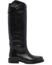 Poeve - Fibi Buckle-Strap Knee-High Boots - Lyst