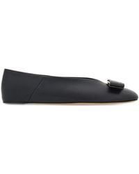 Ferragamo - Bow Detail Ballet Flat - Lyst