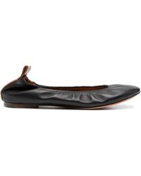 Lanvin - Leather Ballet Flats - Lyst