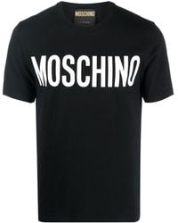 Moschino - T-Shirt Mit Logo-Schriftzug - Lyst