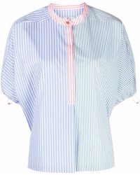 Woolrich - Contrast-Panel Striped Blouse - Lyst