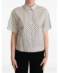 Dolce & Gabbana - Dotted-Print Short-Sleeve Shirt - Lyst