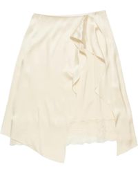 Acne Studios - Drapierter Midirock mit Spitzendetail - Lyst