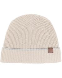 Eleventy - Gerippte Beanie Mit Logo-Patch - Lyst