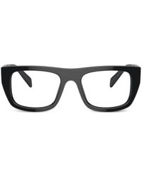Prada - Matte Rectangle-Frame Glasses - Lyst