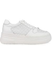 SERGIO MORETTI FIRENZE - Perforated Platform Sneakers - Lyst