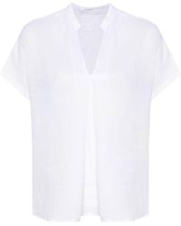 120% Lino - Inverted-pleat Linen Blouse - Lyst