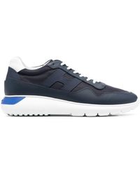 Hogan - Leather Logo-patch Low-top Sneakers - Lyst