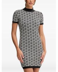DKNY - Logo Short Sleeve Mini Dress - Lyst