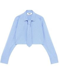 MSGM - Gestreept Blouse - Lyst
