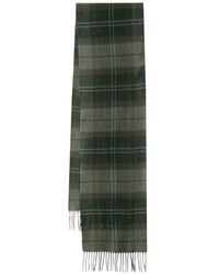 Barbour - Mineral Tartan-Check Fringed Scarf - Lyst