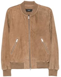 Arma - Chaqueta Bómber De Ante Con Cremallera - Lyst