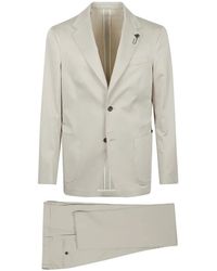 Lardini - Flower-Pin Single-Breasted Suit - Lyst