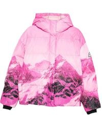 Patrizia Pepe - Mountain Print Puffer Jacket - Lyst