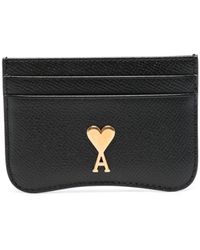 Ami Paris - Logo-plaque Leather Card Holder - Lyst