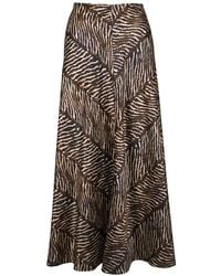 Peter Cohen - Animal-Print Midi Skirt - Lyst