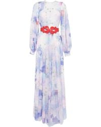 Saiid Kobeisy - Floral Printed Long Dress - Lyst