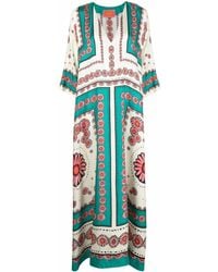 La DoubleJ - Muumuu Floral-Print Dress - Lyst