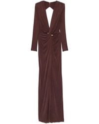 Elisabetta Franchi - Jersey-Abendkleid Mit Piercing-Detail - Lyst