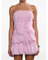 AMUR - Robe-Bustier Courte Christine À Volants - Lyst