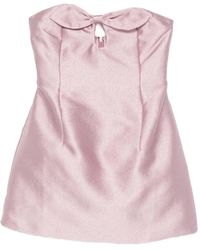 BERNADETTE - Charlotte Bow-Detail Mini Dress - Lyst