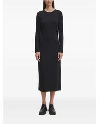 Marc O' Polo - Gedraaide Midi-Jurk Met Lange Mouwen - Lyst