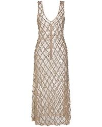 Markarian - Odette Bead-And-Seashell Embellished Midi Dress - Lyst