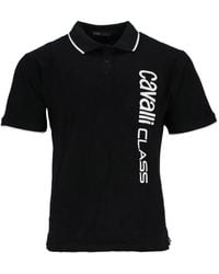 Roberto Cavalli - Logo-Print Polo Shirt - Lyst