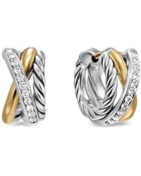 David Yurman - Orecchini A Cerchio Crossover Three Row - Lyst
