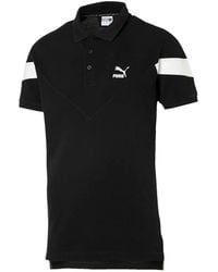 PUMA - Iconic Mcs Stripes To Sleeves Polo Shirt - Lyst