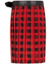 Moschino - Belted Pleated Midi Skirt - Lyst