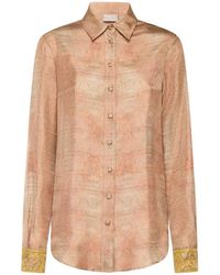Pierre Louis Mascia - Aloe Paisley-Print Silk Shirt - Lyst