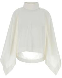 Carven - High-Neck Cotton Cape - Lyst